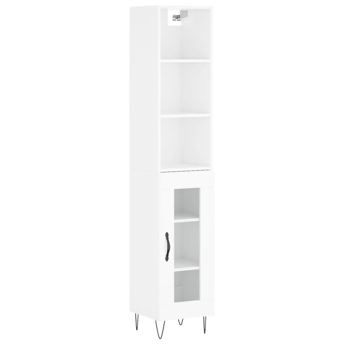 Credenza 34,5x34x180 cm in Legno Multistrato Bianco Lucido 3189887