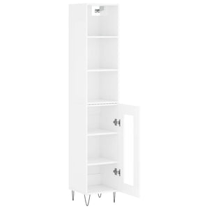 Credenza 34,5x34x180 cm in Legno Multistrato Bianco Lucido 3189887