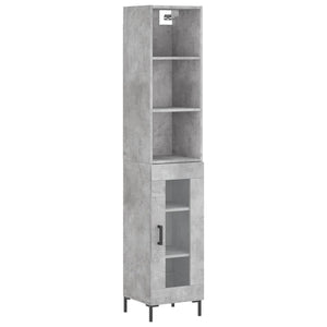 Credenza Grigio Cemento 34,5x34x180 cm in Legno Multistratocod mxl 77459