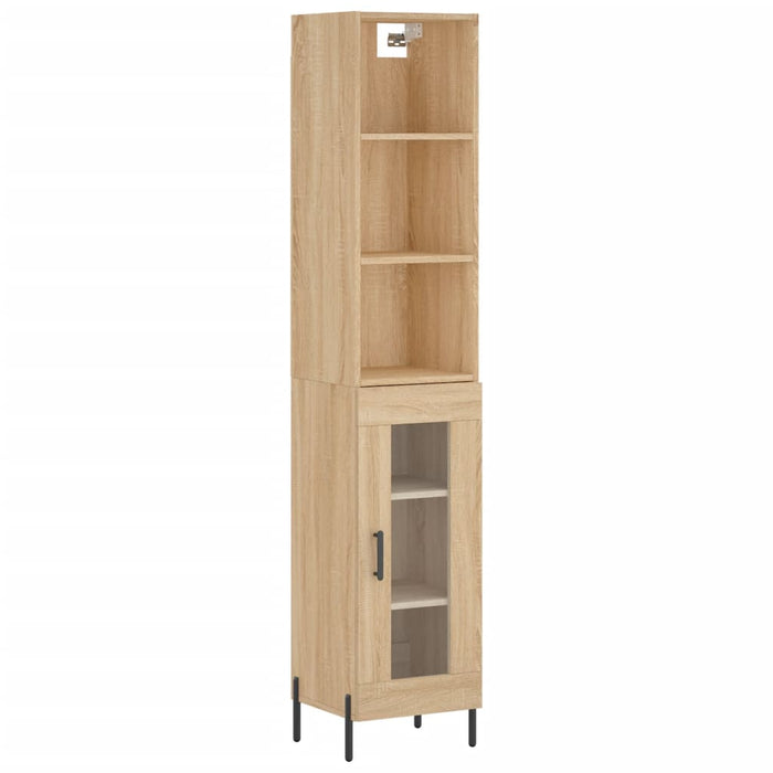 Credenza Rovere Sonoma 34,5x34x180 cm in Legno Multistratocod mxl 77700