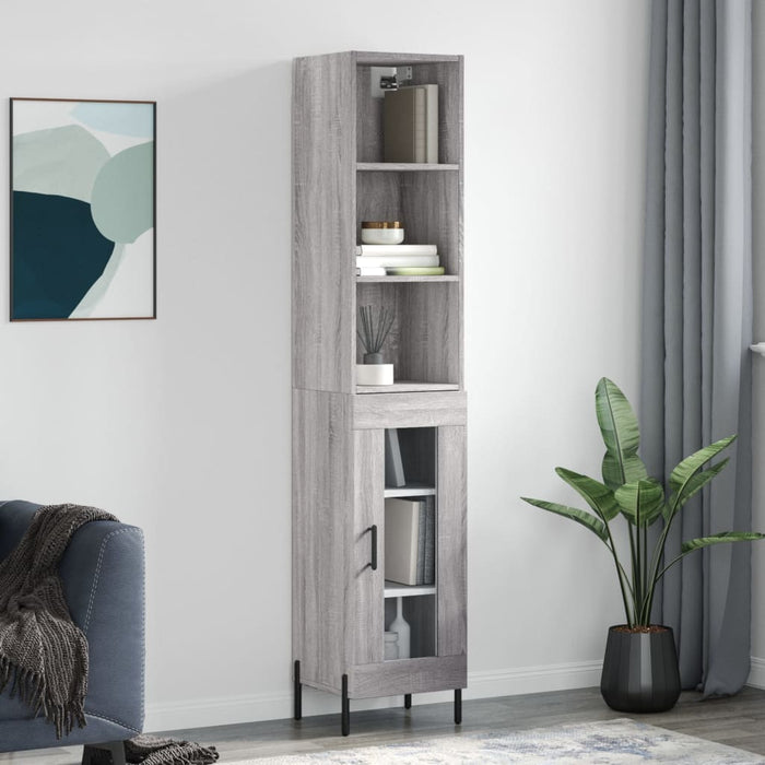 Credenza Grigio Sonoma 34,5x34x180 cm in Legno Multistrato 3189907