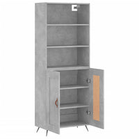 Credenza Grigio Cemento 69,5x34x180 cm in Legno Multistrato 3189929