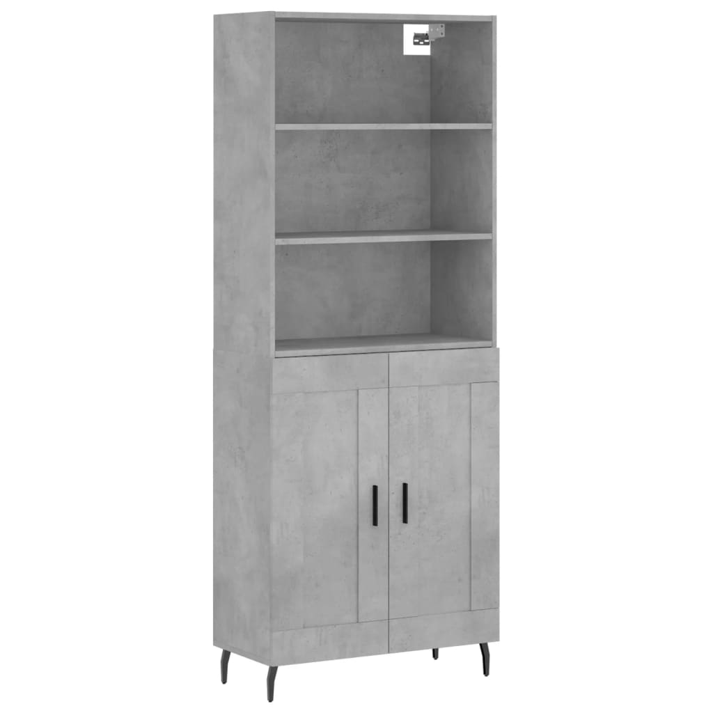 Credenza Grigio Cemento 69,5x34x180 cm in Legno Multistratocod mxl 125514