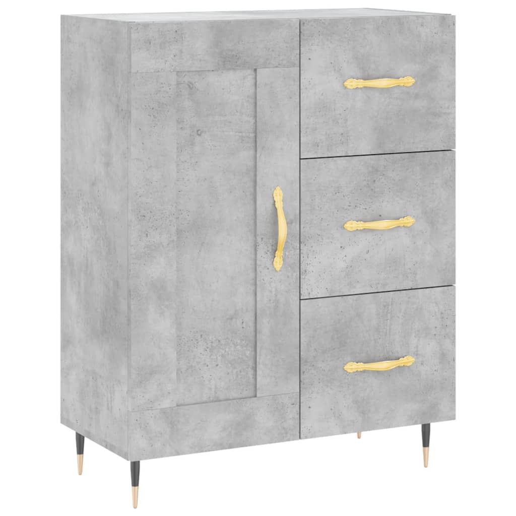 Credenza Grigio Cemento 69,5x34x180 cm in Legno Multistrato 3190001