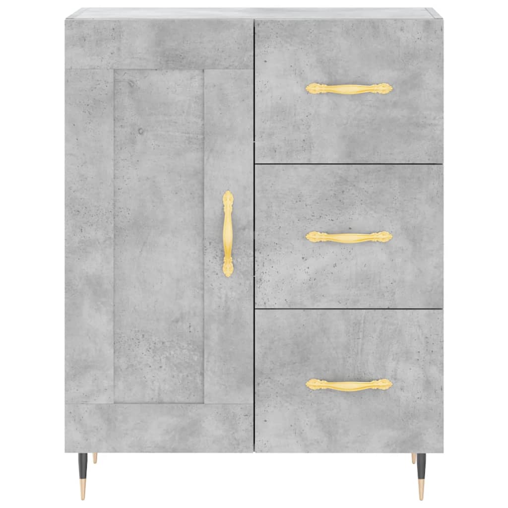 Credenza Grigio Cemento 69,5x34x180 cm in Legno Multistrato 3190001