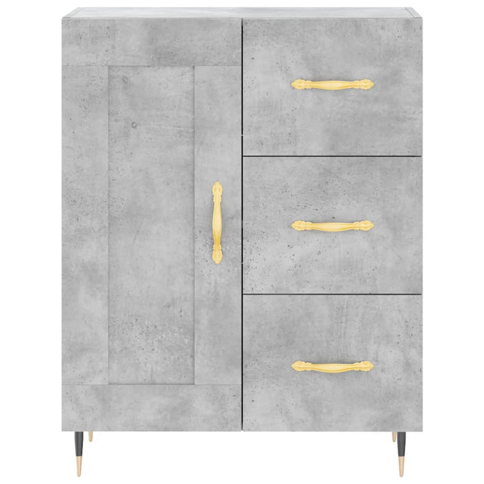 Credenza Grigio Cemento 69,5x34x180 cm in Legno Multistrato 3190001