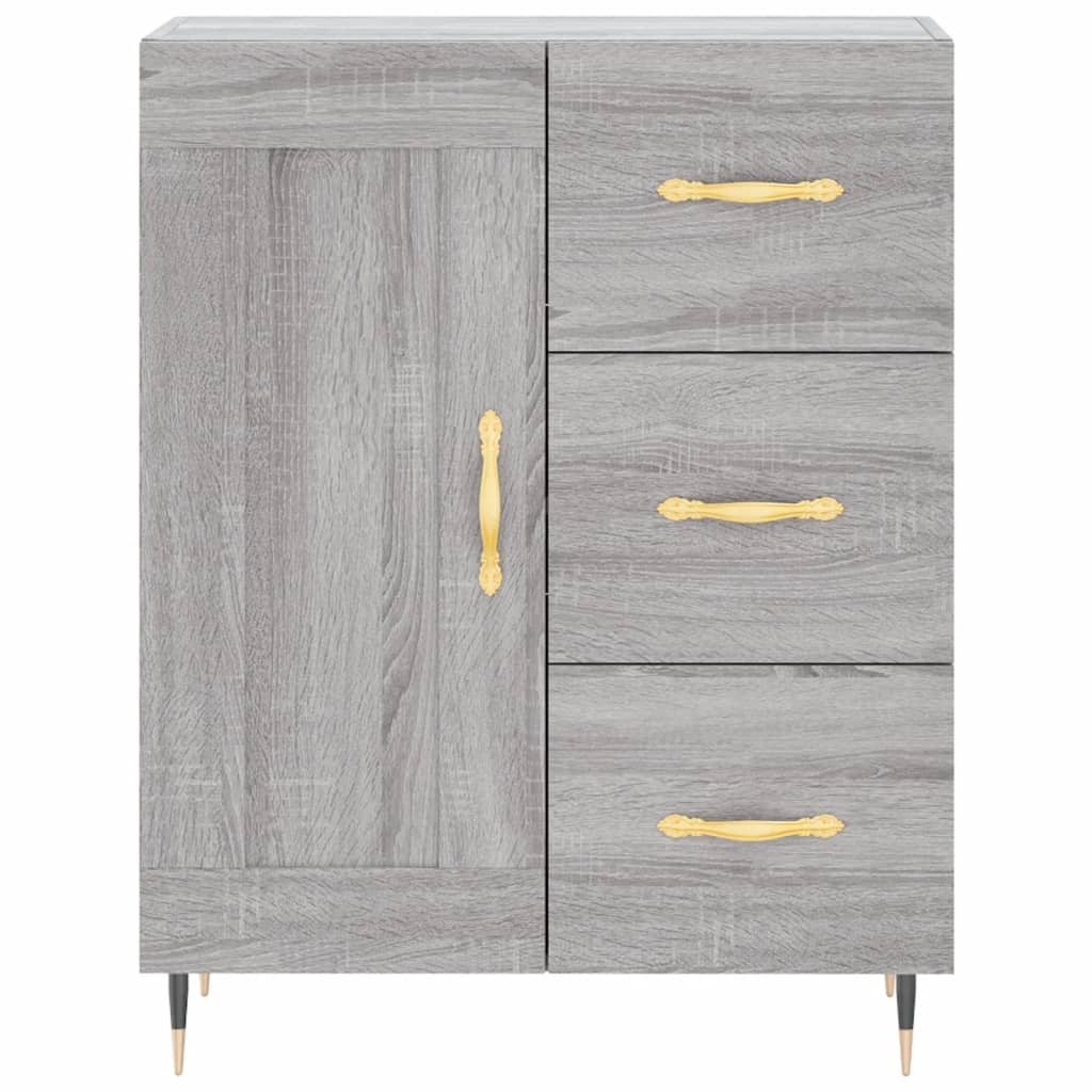 Credenza Grigio Sonoma 69,5x34x180 cm in Legno Multistrato 3190003