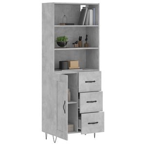 Credenza Grigio Cemento 69,5x34x180 cm in Legno Multistrato 3190017