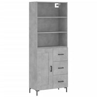 Credenza Grigio Cemento 69,5x34x180 cm in Legno Multistrato 3190025