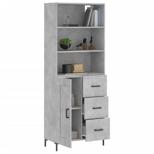 Credenza Grigio Cemento 69,5x34x180 cm in Legno Multistrato 3190025