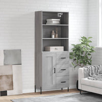 Credenza Grigio Sonoma 69,5x34x180 cm in Legno Multistratocod mxl 77626