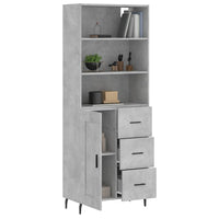 Credenza Grigio Cemento 69,5x34x180 cm in Legno Multistratocod mxl 101623