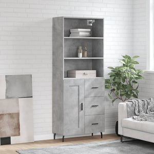 Credenza Grigio Cemento 69,5x34x180 cm in Legno Multistratocod mxl 101623