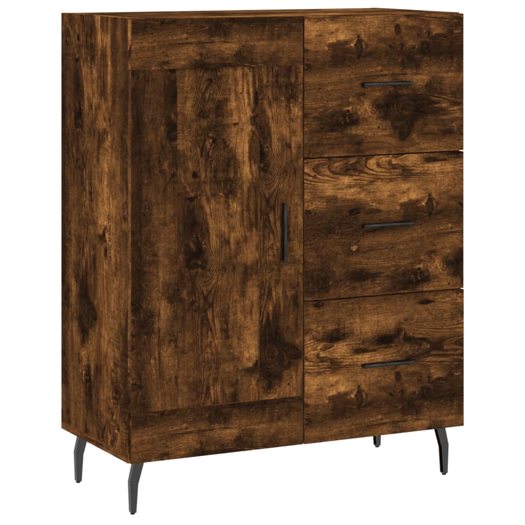 Credenza Rovere Fumo  69,5x34x180 cm in Legno Multistrato 3190042