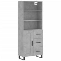 Credenza Grigio Cemento 69,5x34x180 cm in Legno Multistrato 3190049