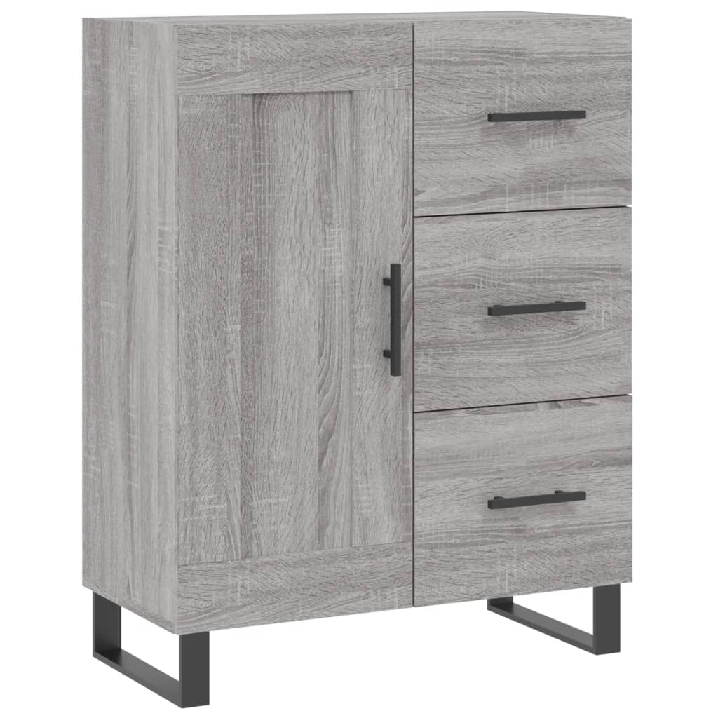 Credenza Grigio Sonoma 69,5x34x180 cm in Legno Multistrato 3190051