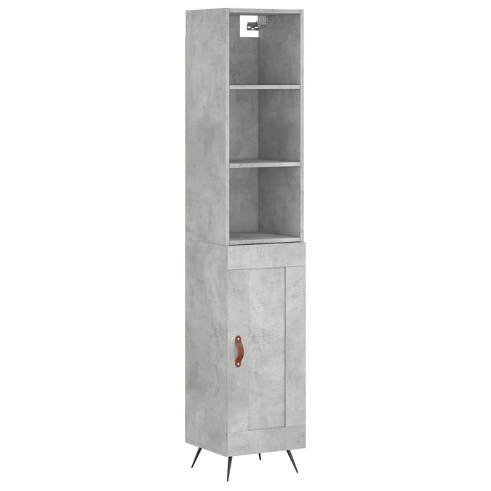 Credenza Grigio Cemento 34,5x34x180 cm in Legno Multistratocod mxl 101633