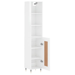 Credenza 34,5x34x180 cm in Legno Multistrato Bianco Lucido 3190063