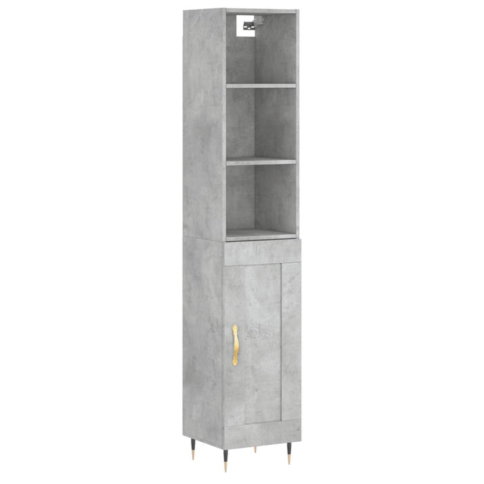 Credenza Grigio Cemento 34,5x34x180 cm in Legno Multistrato 3190065