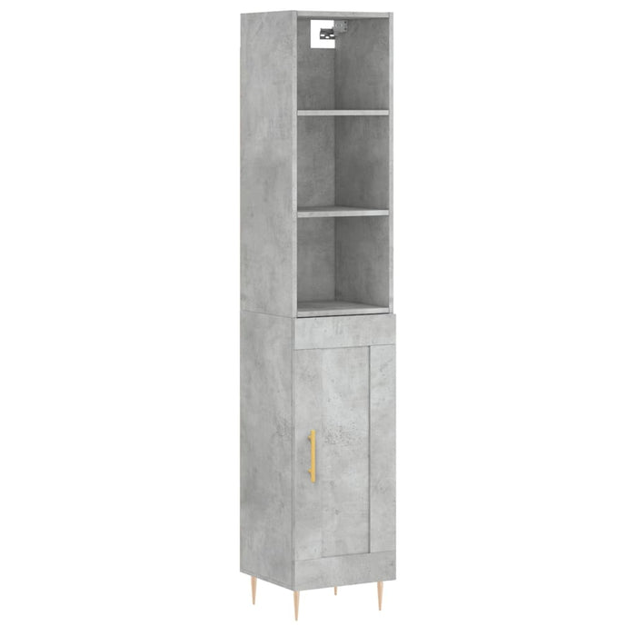 Credenza Grigio Cemento 34,5x34x180 cm in Legno Multistrato 3190073