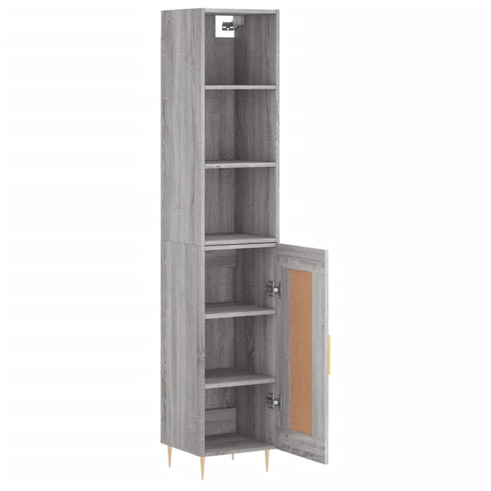 Credenza Grigio Sonoma 34,5x34x180 cm in Legno Multistrato 3190075