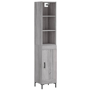 Credenza Grigio Sonoma 34,5x34x180 cm in Legno Multistrato 3190091