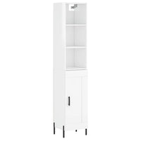 Credenza 34,5x34x180 cm in Legno Multistrato Bianco Lucidocod mxl 101698