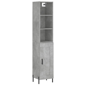 Credenza Grigio Cemento 34,5x34x180 cm in Legno Multistrato 3190097