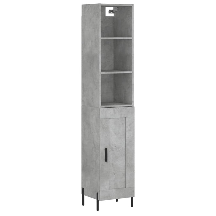 Credenza Grigio Cemento 34,5x34x180 cm in Legno Multistrato 3190097