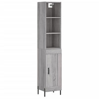 Credenza Grigio Sonoma 34,5x34x180 cm in Legno Multistratocod mxl 125655