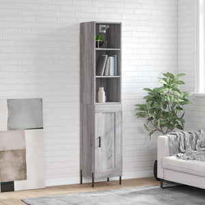 Credenza Grigio Sonoma 34,5x34x180 cm in Legno Multistratocod mxl 125655