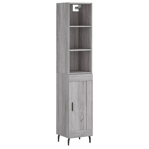 Credenza Grigio Sonoma 34,5x34x180 cm in Legno Multistrato 3190107