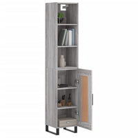 Credenza Grigio Sonoma 34,5x34x180 cm in Legno Multistrato 3190115