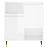 Credenze 2 pz Bianco Lucido in Legno Multistrato 3190119