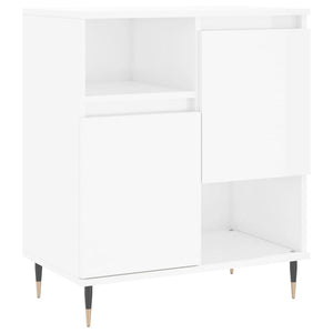 Credenze 3 pz Bianco Lucido in Legno Multistrato 3190143