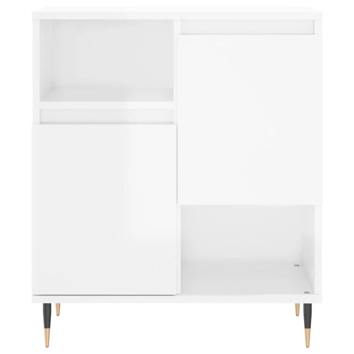 Credenze 3 pz Bianco Lucido in Legno Multistrato 3190143