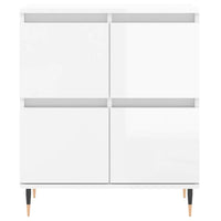 Credenze 2 pz Bianco Lucido in Legno Multistrato 3190167