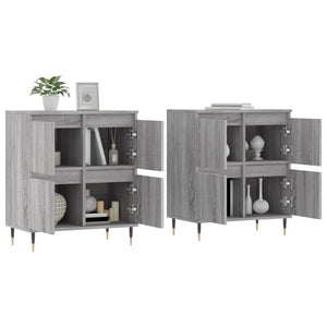 Credenze 2 pz Grigio Sonoma in Legno Multistratocod mxl 101814