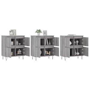 Credenze 3 pz Grigio Sonoma in Legno Multistratocod mxl 77401