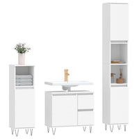 Set Mobili da Bagno 3 pz Bianco in Legno Multistratocod mxl 101456