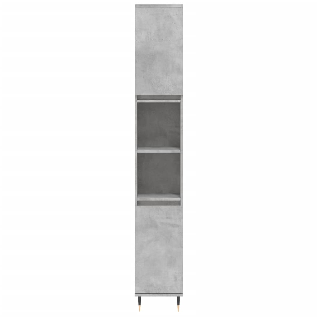 Set Mobili da Bagno 3 pz Grigio Cemento in Legno Multistrato 3190271