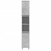 Set Mobili da Bagno 3 pz Grigio Cemento in Legno Multistrato 3190271