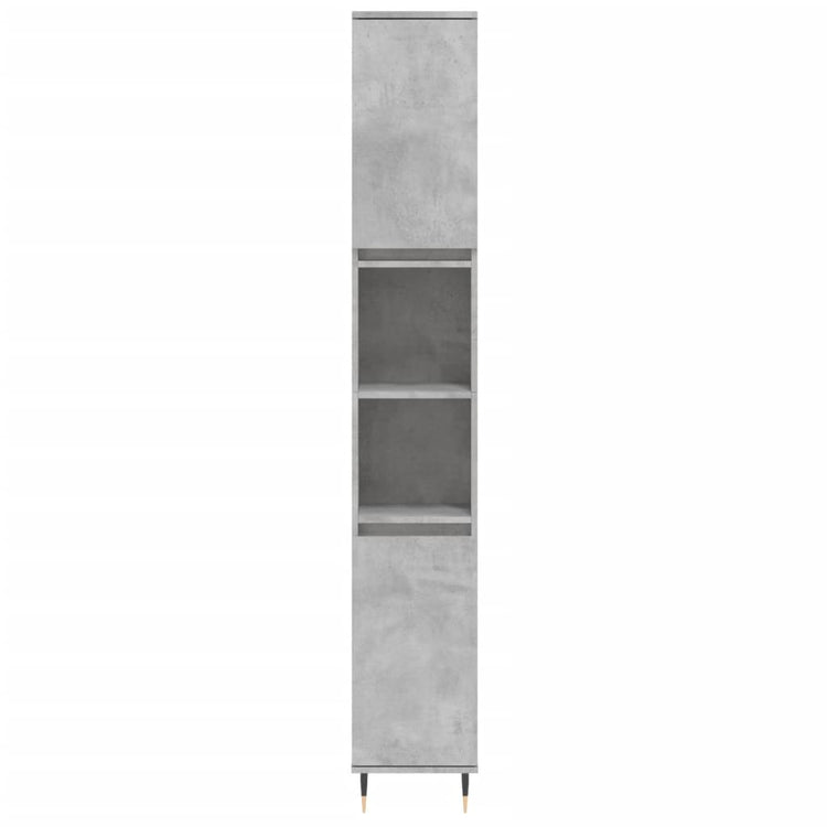 Set Mobili da Bagno 3 pz Grigio Cemento in Legno Multistrato 3190271