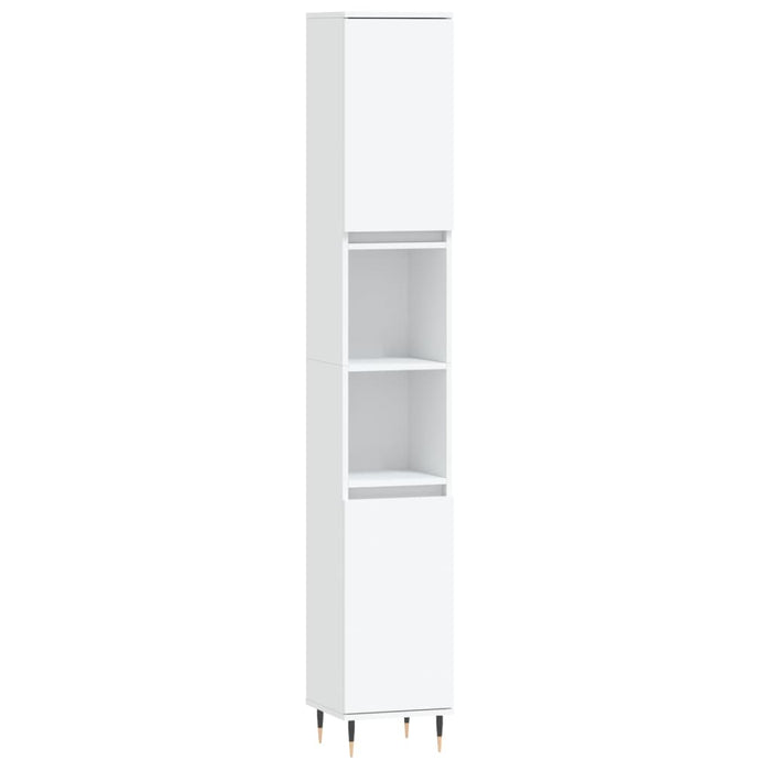 Set Mobili da Bagno 3 pz Bianco in Legno Multistrato 3190291