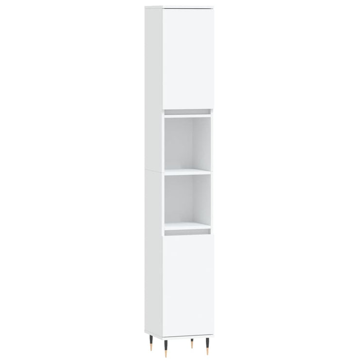 Set Mobili da Bagno 3 pz Bianco in Legno Multistrato 3190291