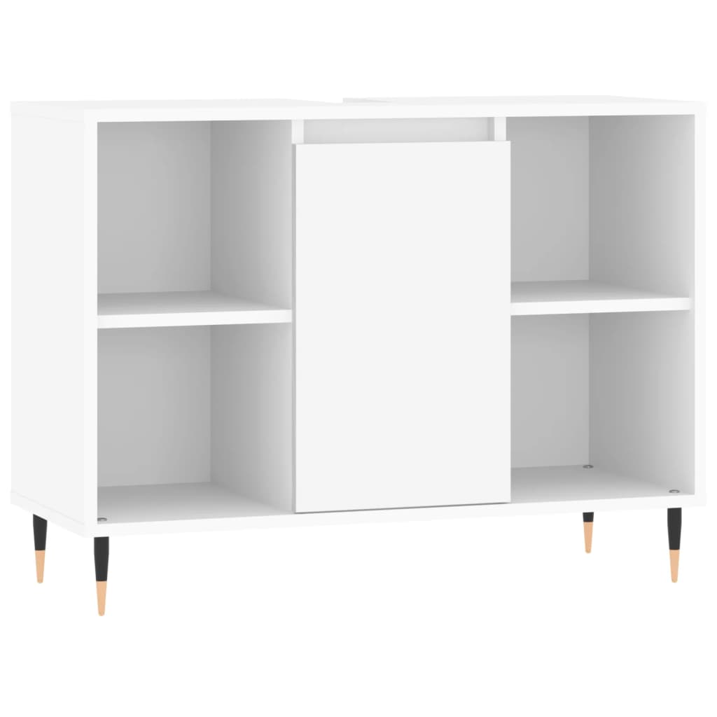 Set Mobili da Bagno 3 pz Bianco in Legno Multistrato 3190291