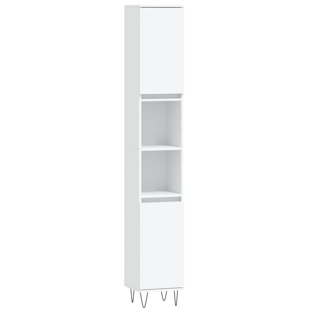 Set Mobili da Bagno 3 pz Bianco in Legno Multistrato 3190299