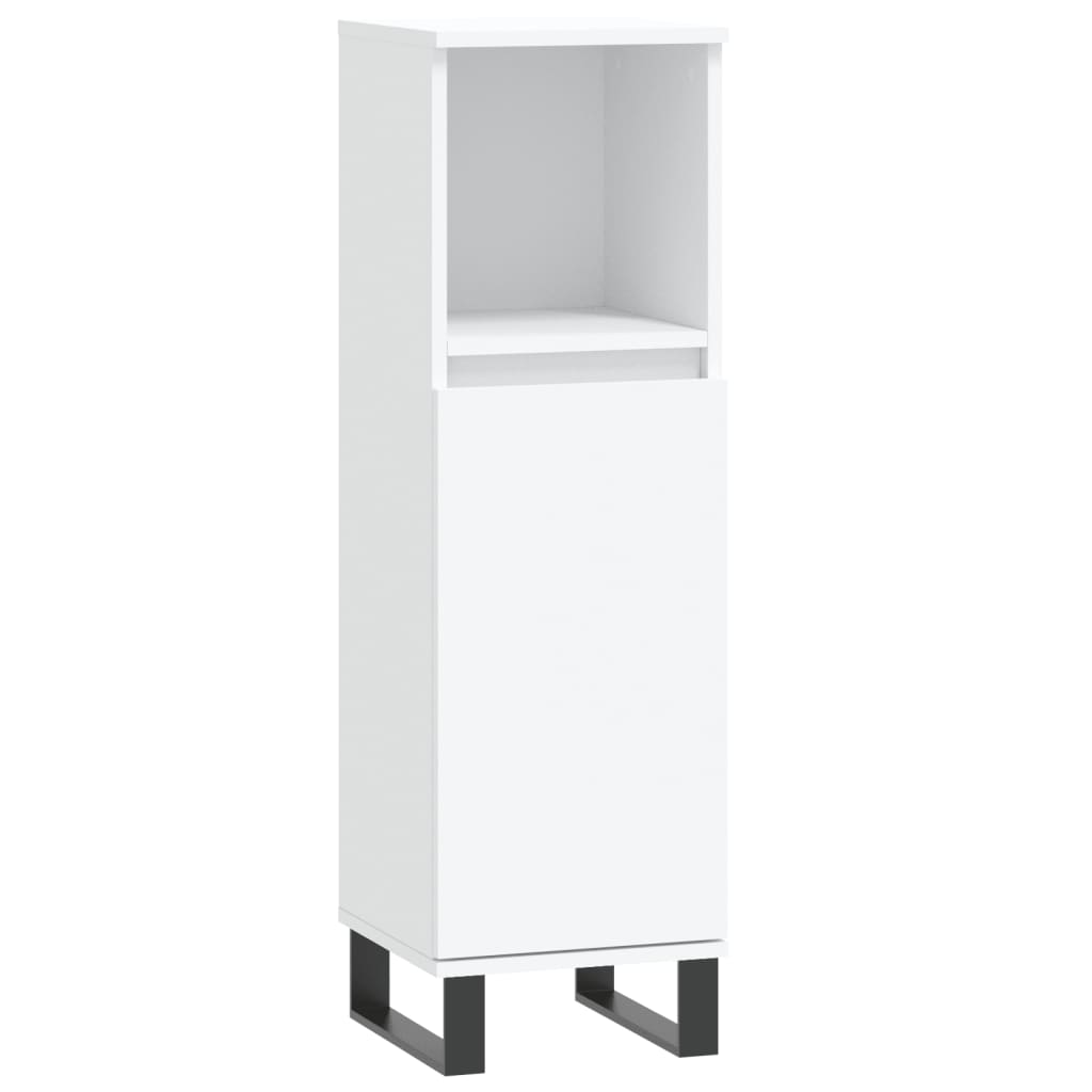 Set Mobili da Bagno 3 pz Bianco in Legno Multistrato 3190307