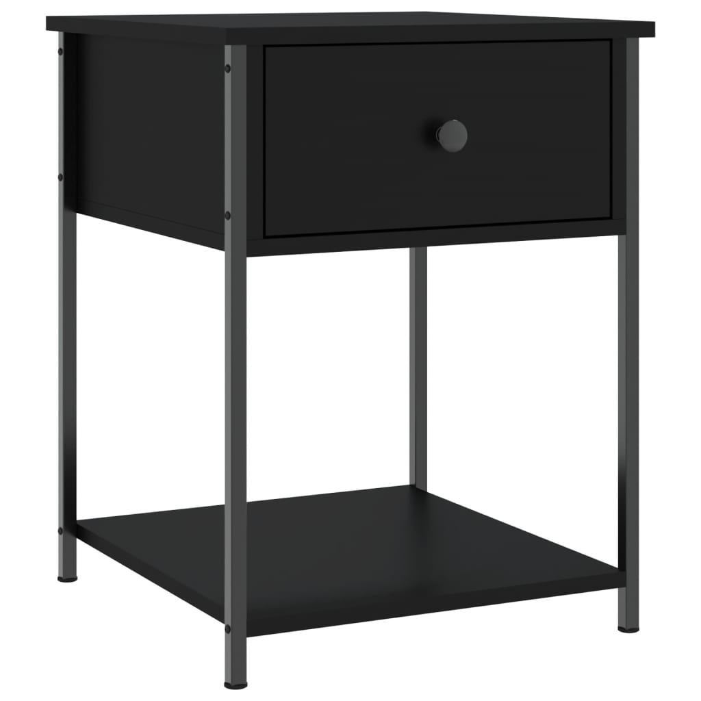 Comodino Nero 44x45x58 cm in Legno Multistrato 825843