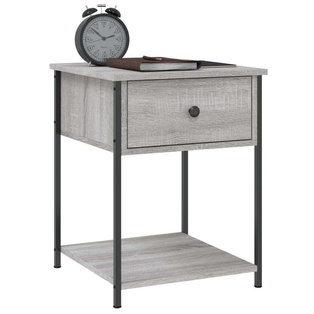 Comodino Grigio Sonoma 44x45x58 cm in Legno Multistrato 825849